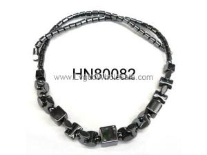 Black Stone Beads Hematite Jewelry Necklace